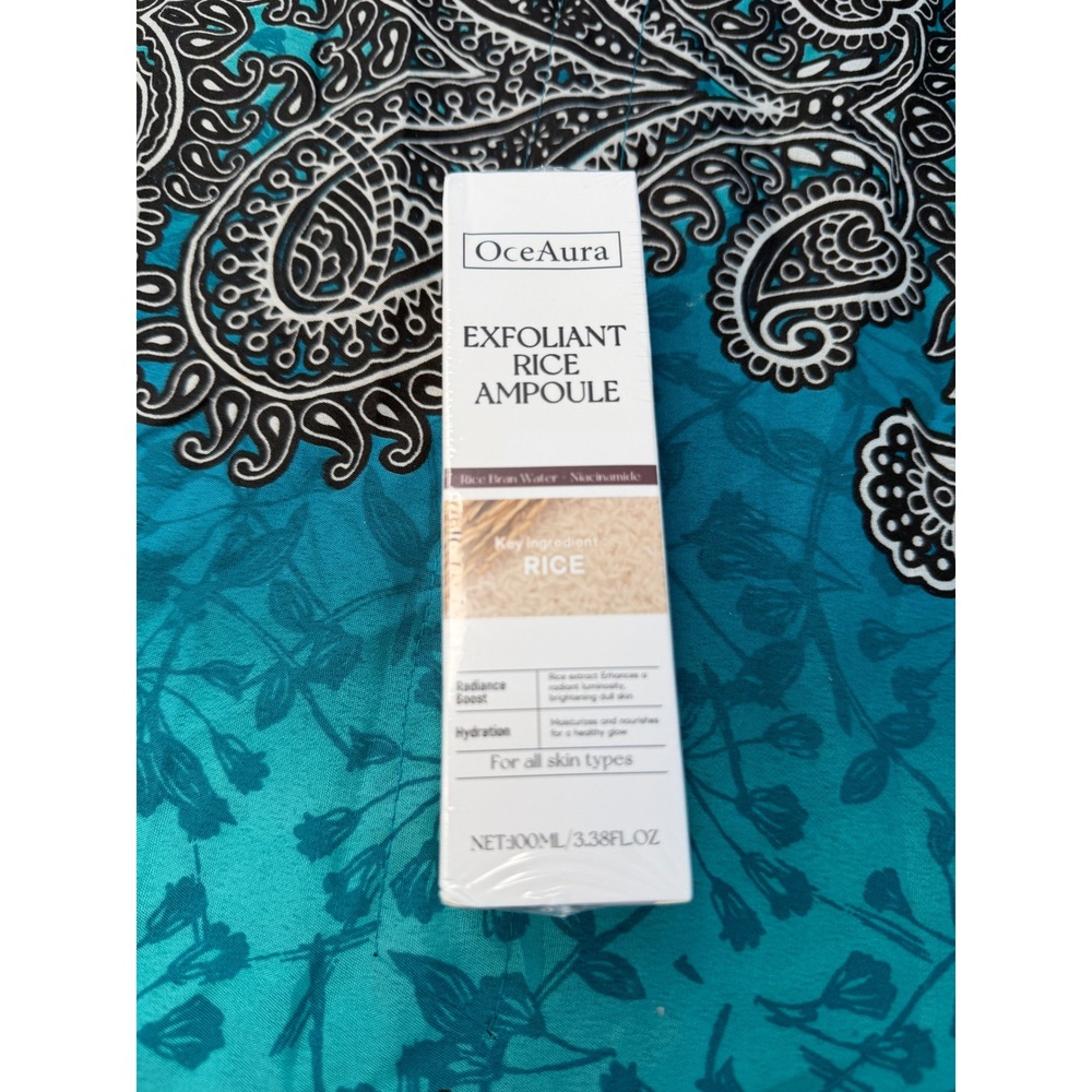 OceAura Exfoliant Rice Ampoule 100mL Radiance‎ Boost Niacinamide Skin Treatment